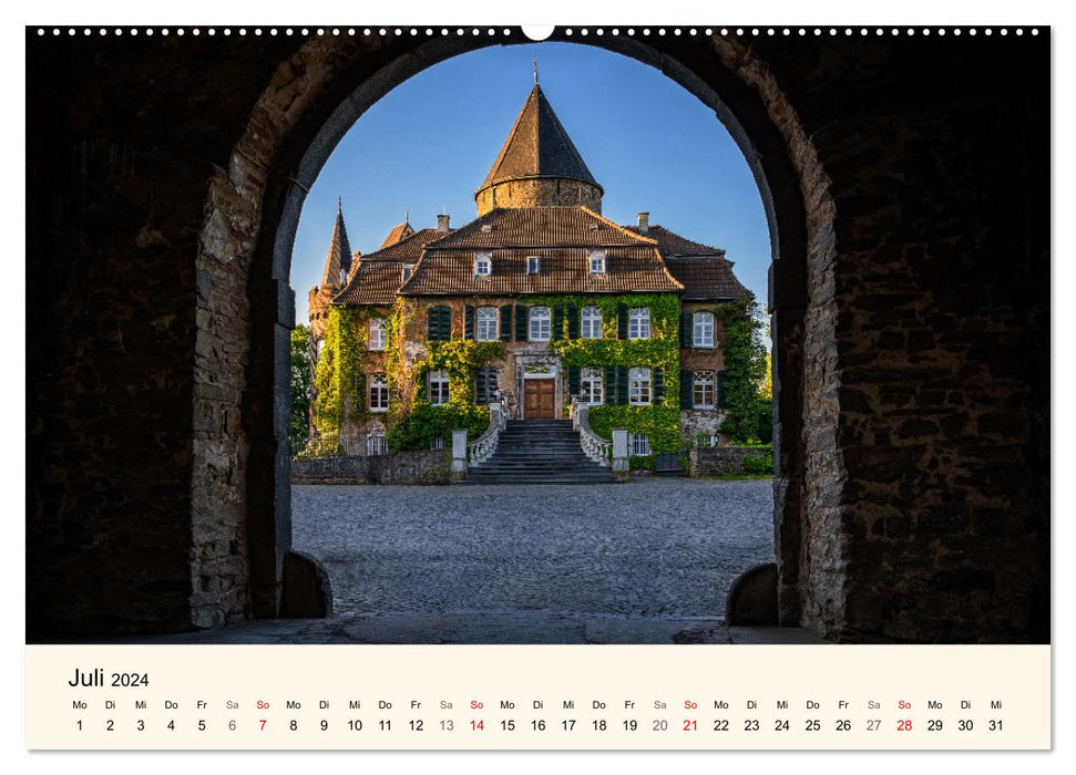 Schlösser und Burgen in NRW (CALVENDO Premium Wandkalender 2024)