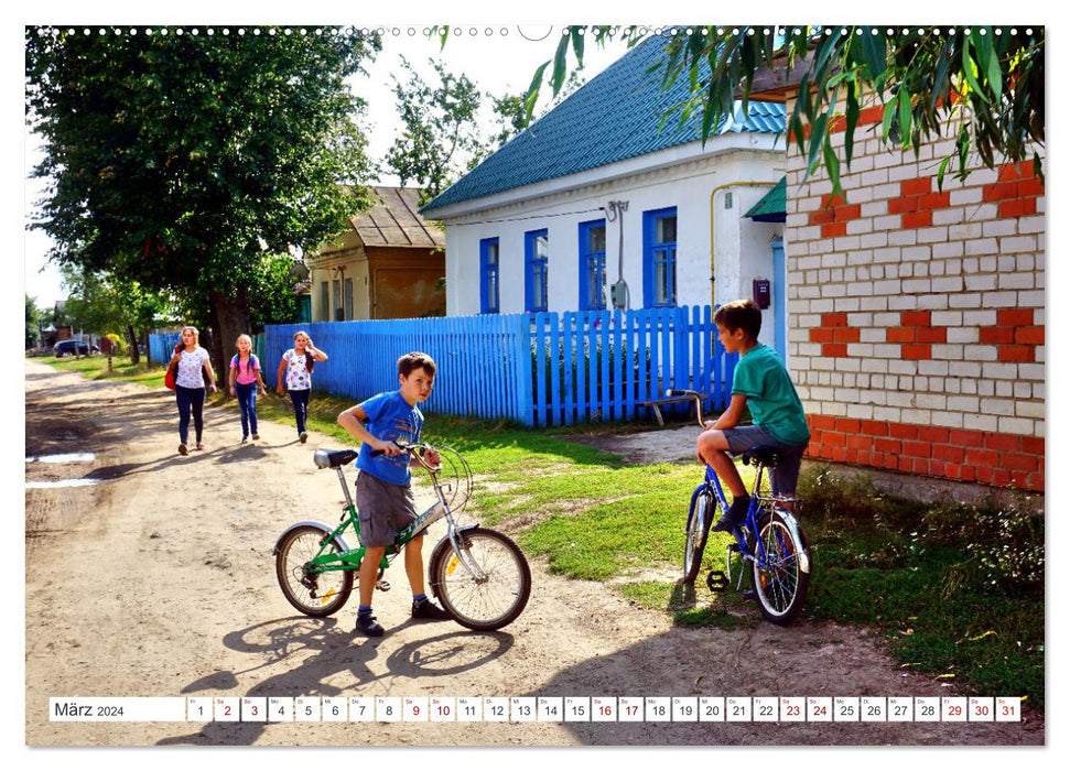 Idylle de village - la vie à la campagne en Russie (calendrier mural CALVENDO 2024) 