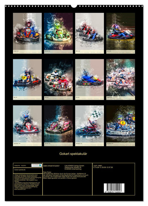Go-kart spectaculaire (Calendrier mural CALVENDO Premium 2024) 