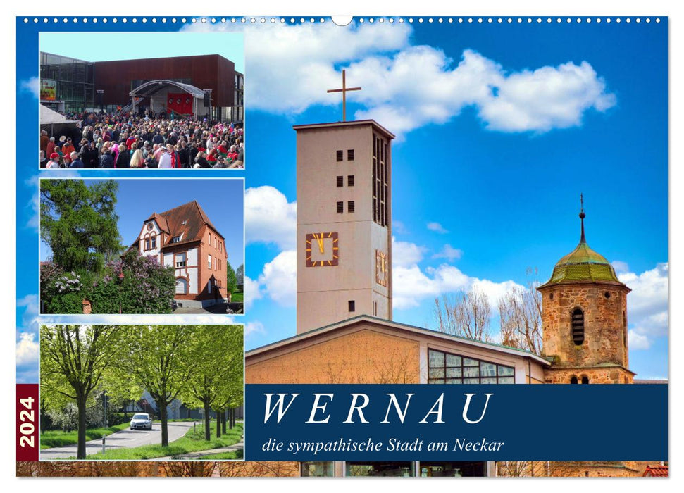 Wernau, the friendly town on the Neckar (CALVENDO wall calendar 2024) 