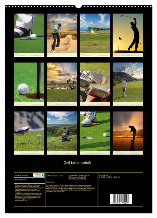 Golf Leidenschaft (CALVENDO Wandkalender 2024)