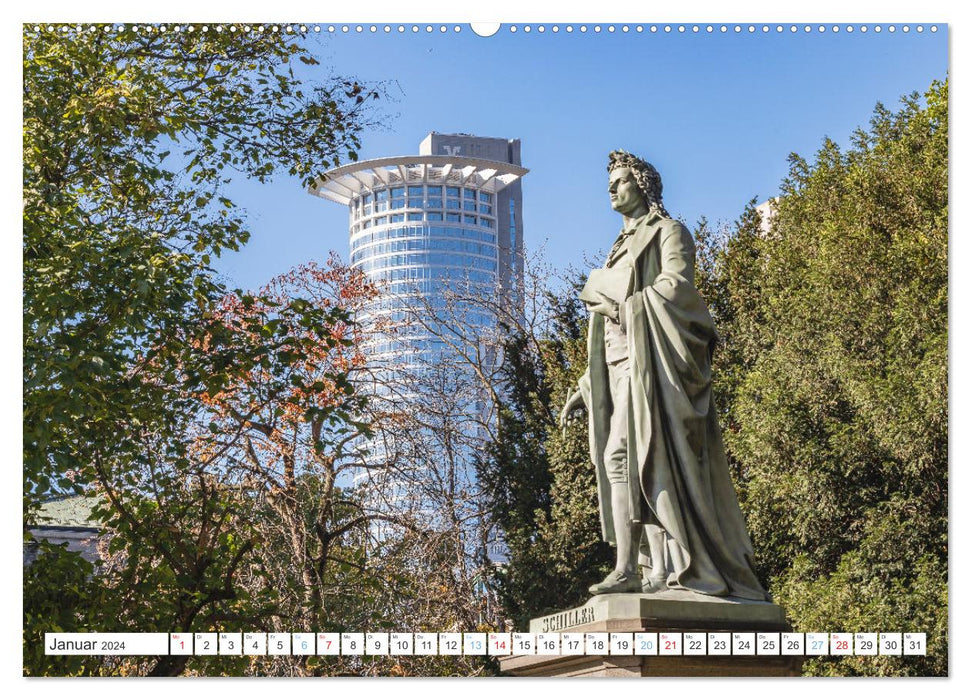 Frankfurt - Skyscrapers and Tradition (CALVENDO Premium Wall Calendar 2024) 