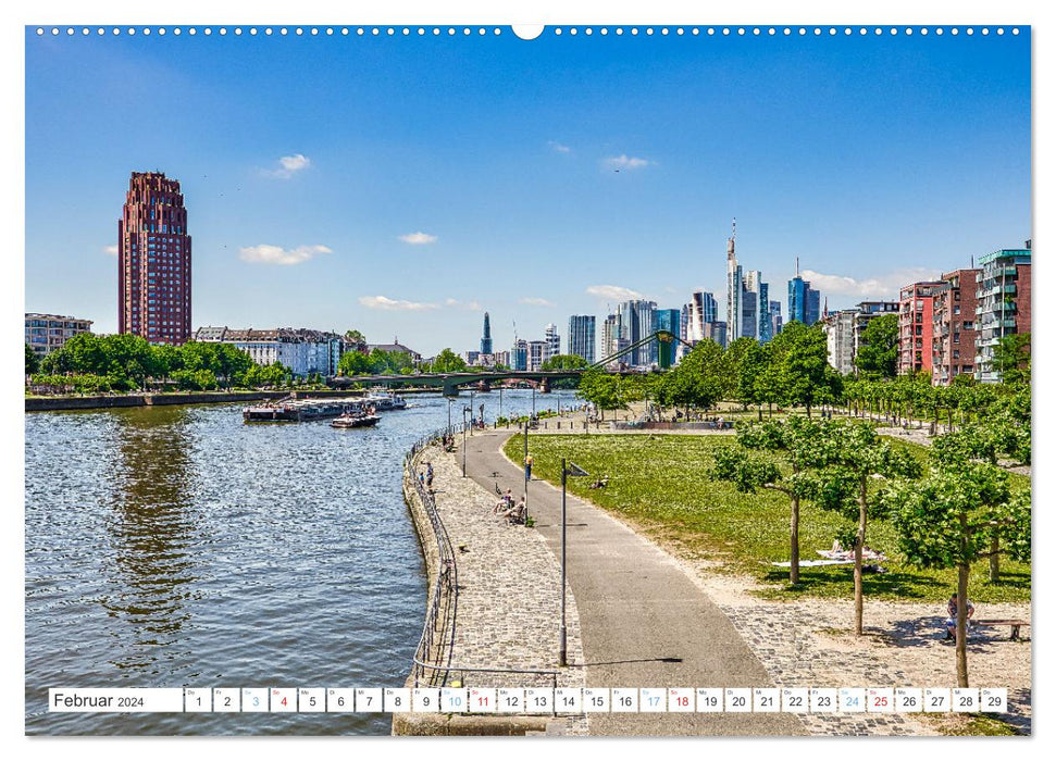 Frankfurt - Skyscrapers and Tradition (CALVENDO Premium Wall Calendar 2024) 