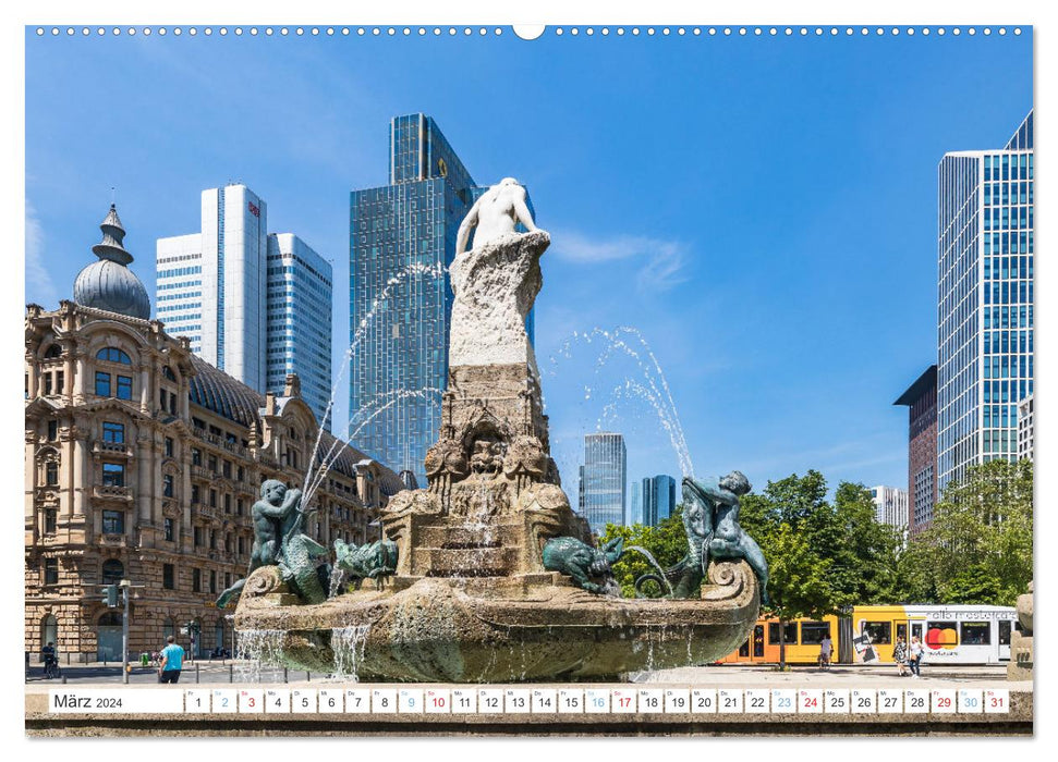 Frankfurt - Skyscrapers and Tradition (CALVENDO Premium Wall Calendar 2024) 