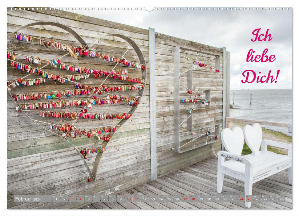 Love locks, I love you (CALVENDO wall calendar 2024) 