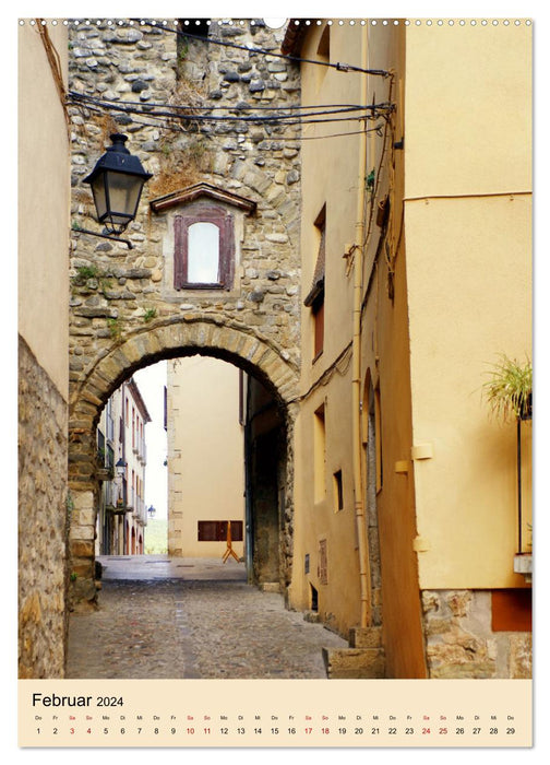 Besalú - Le Moyen Âge dans l'arrière-pays de la Costa Brava (Calendrier mural CALVENDO Premium 2024) 