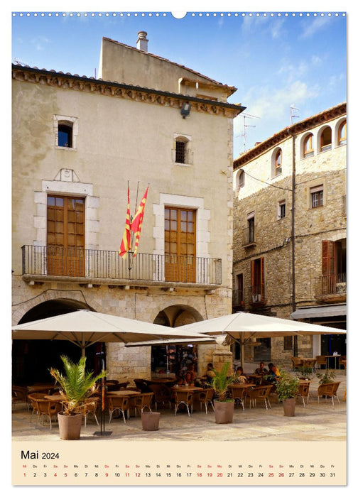 Besalú - Le Moyen Âge dans l'arrière-pays de la Costa Brava (Calendrier mural CALVENDO Premium 2024) 