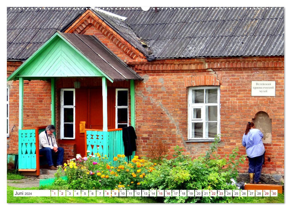 Russie pittoresque - Architecture de village dans la région de Pskov (Calendrier mural CALVENDO Premium 2024) 