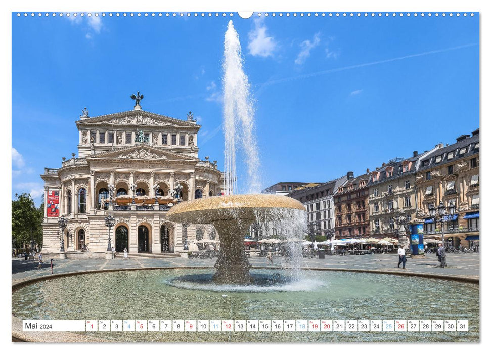 Frankfurt - Wolkenkratzer und Tradition (CALVENDO Wandkalender 2024)