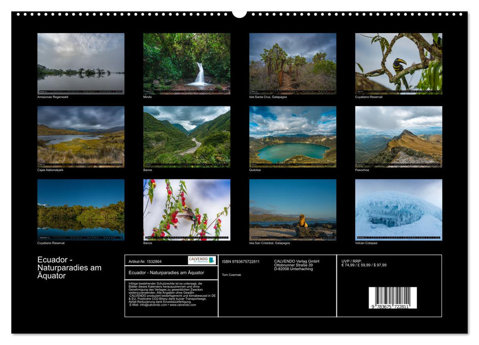 Ecuador - Naturparadies am Äquator (CALVENDO Premium Wandkalender 2024)