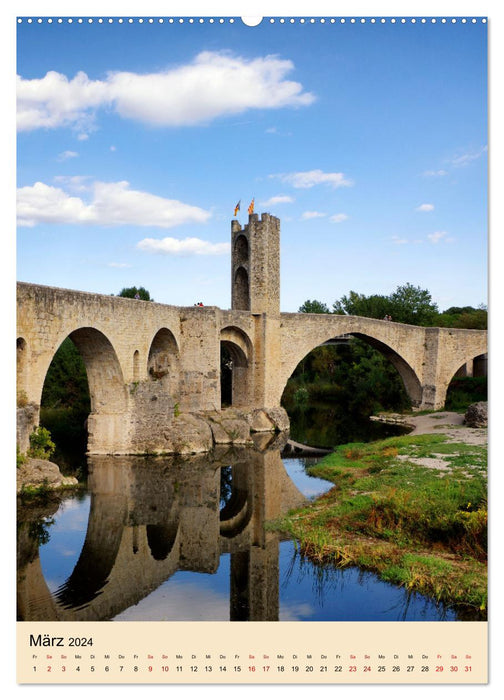 Besalú - Moyen Âge dans l'arrière-pays de la Costa Brava (Calendrier mural CALVENDO 2024) 