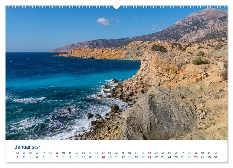 Karpathos - Picturesque island in the Aegean Sea (CALVENDO Premium Wall Calendar 2024) 