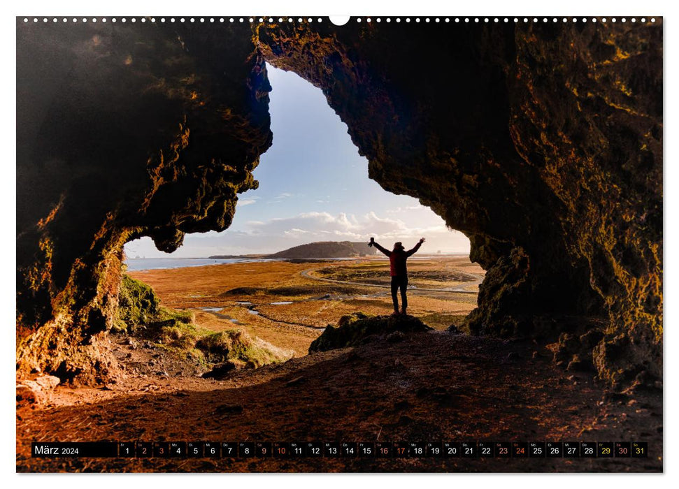 Islande - aller-retour en octobre (Calendrier mural CALVENDO Premium 2024) 