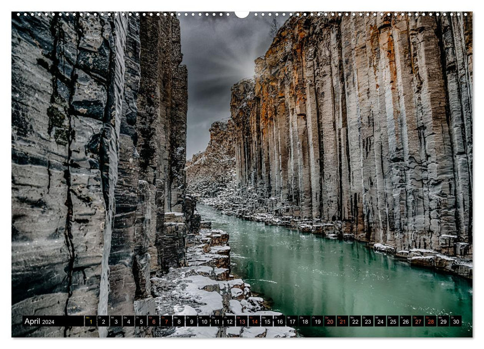 Islande - aller-retour en octobre (Calendrier mural CALVENDO Premium 2024) 