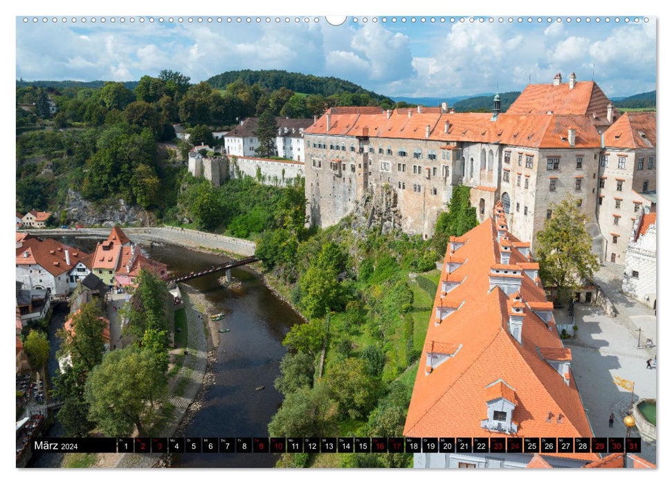 Cesky Krumlov – Bohemian Krumlov (Calvendo Premium Calendrier mural 2024) 