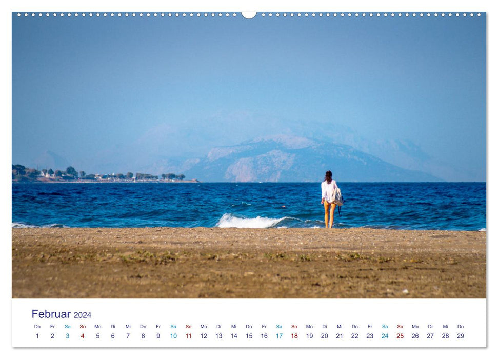 Plages de l'île de Rhodes (Calendrier mural CALVENDO Premium 2024) 