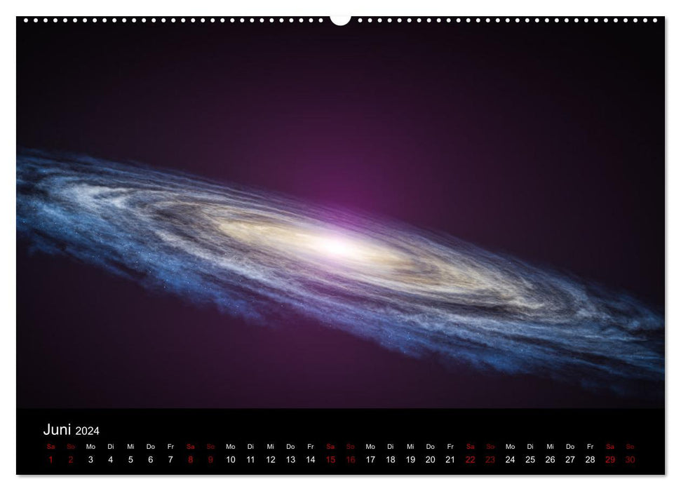Intergalaktische Reise zu fernen Welten (CALVENDO Wandkalender 2024)