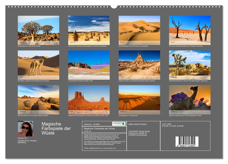 Magische Farbspiele der Wüste (CALVENDO Wandkalender 2024)