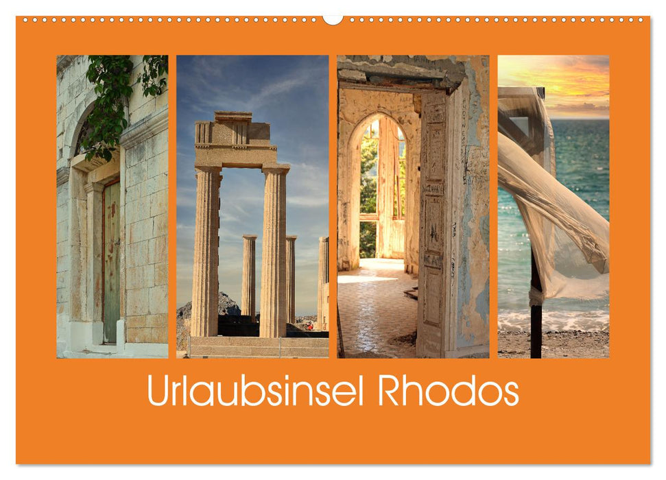 Île de vacances de Rhodes (calendrier mural CALVENDO 2024) 