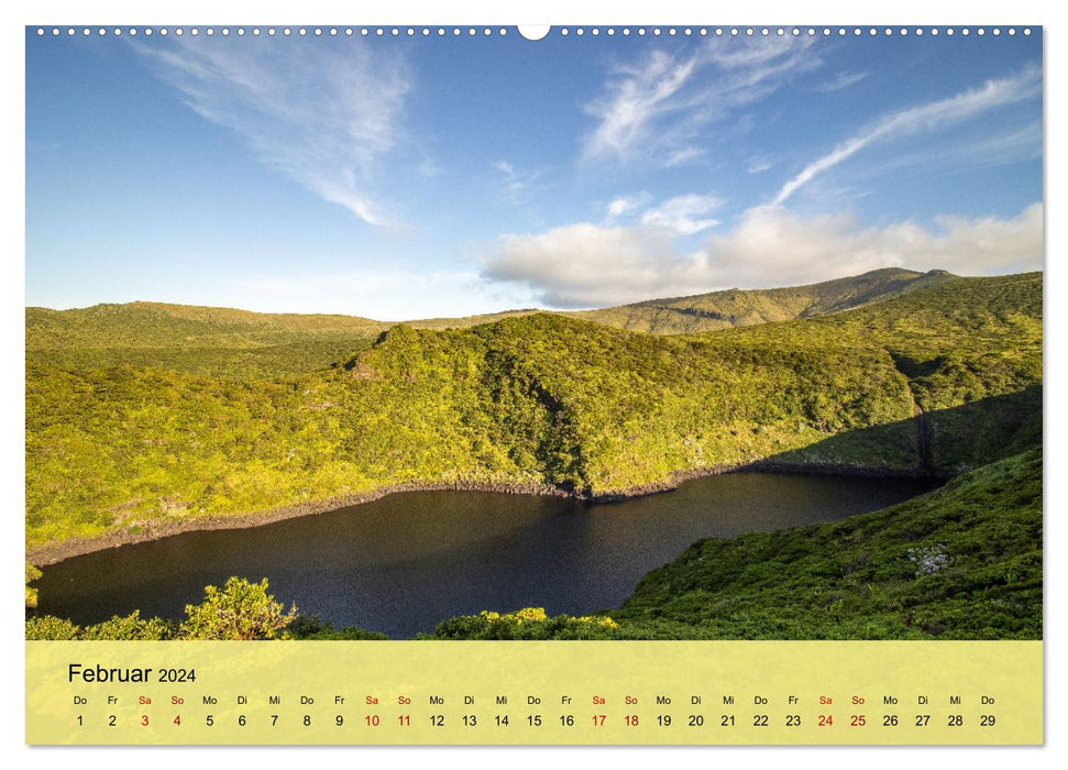Azores landscapes - Flores and Corvo (CALVENDO Premium Wall Calendar 2024) 