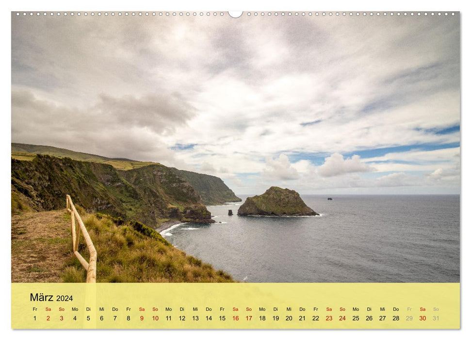 Azoren Landschaften - Flores und Corvo (CALVENDO Premium Wandkalender 2024)