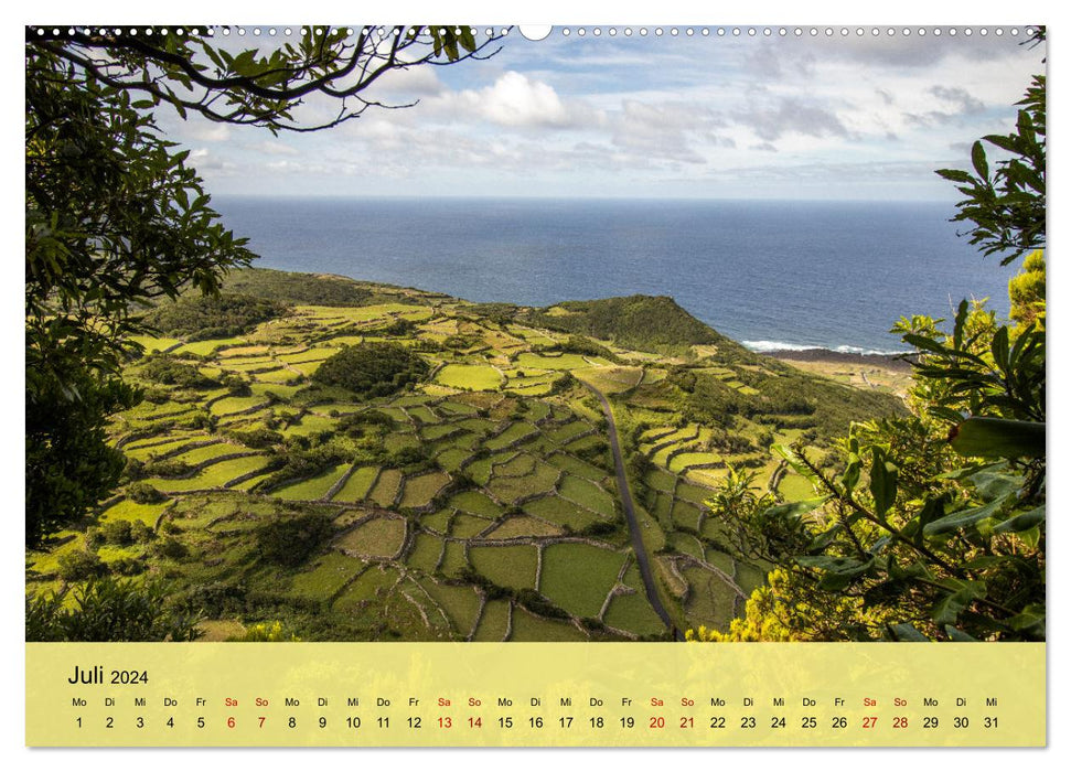 Azoren Landschaften - Flores und Corvo (CALVENDO Premium Wandkalender 2024)