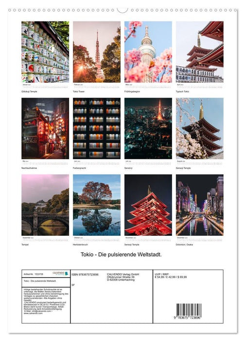 Tokyo - The vibrant cosmopolitan city. (CALVENDO wall calendar 2024) 