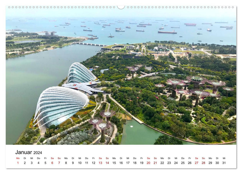 Singapore - The city in tune with the times. (CALVENDO Premium Wall Calendar 2024) 