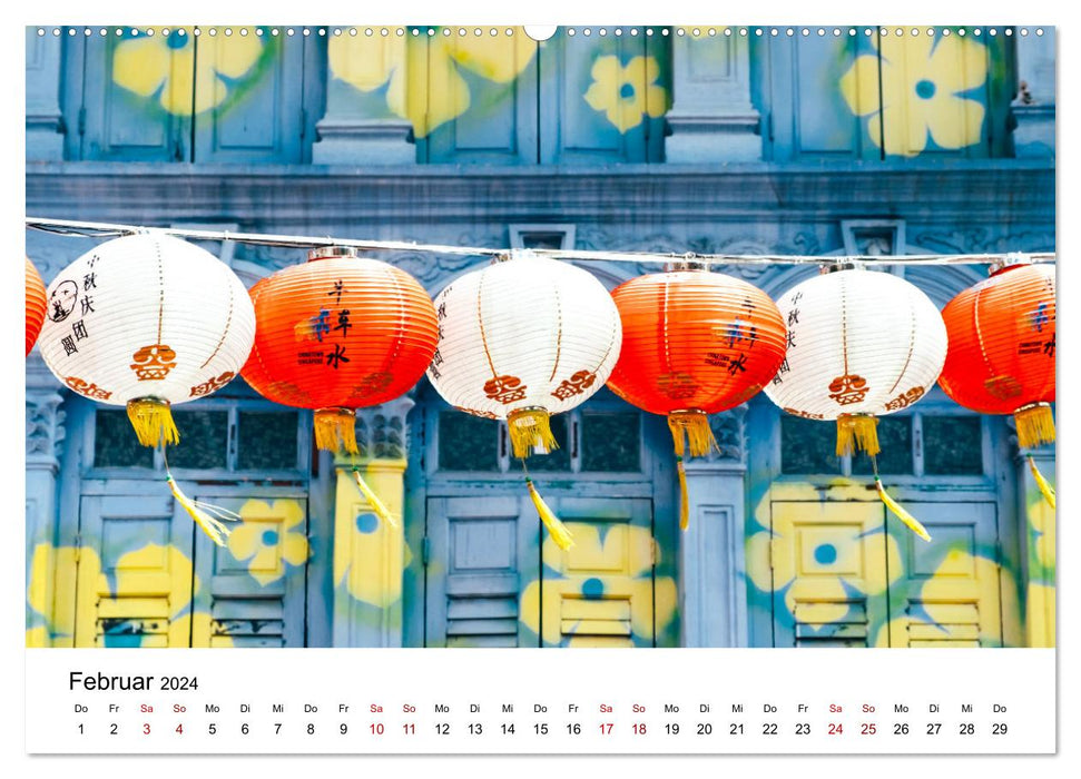 Singapour – La ville dans l’air du temps. (Calendrier mural CALVENDO Premium 2024) 