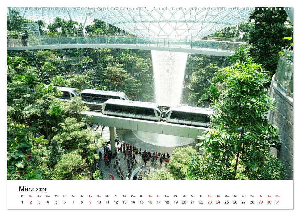 Singapore - The city in tune with the times. (CALVENDO Premium Wall Calendar 2024) 
