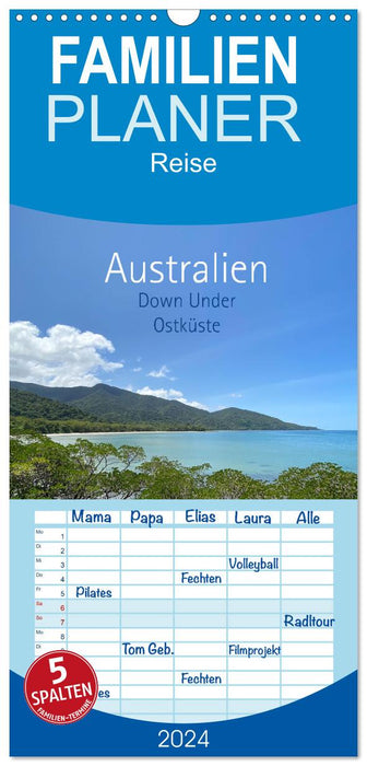 Australie - Down Under - Côte Est (Planificateur familial) (Planificateur familial CALVENDO 2024) 