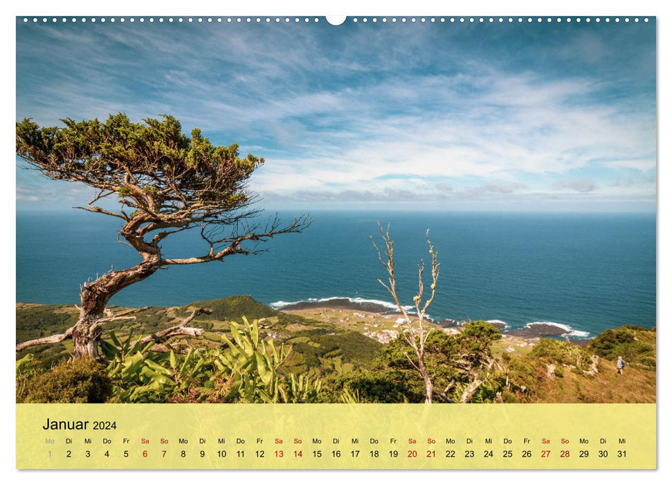 Azores landscapes - Flores and Corvo (CALVENDO wall calendar 2024) 