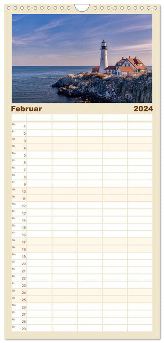 Phares - Sur les plus belles côtes. (Agenda familial CALVENDO 2024) 