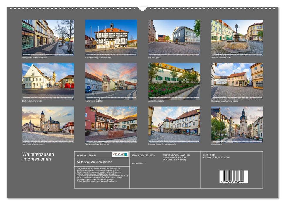 Waltershausen Impressionen (CALVENDO Premium Wandkalender 2024)