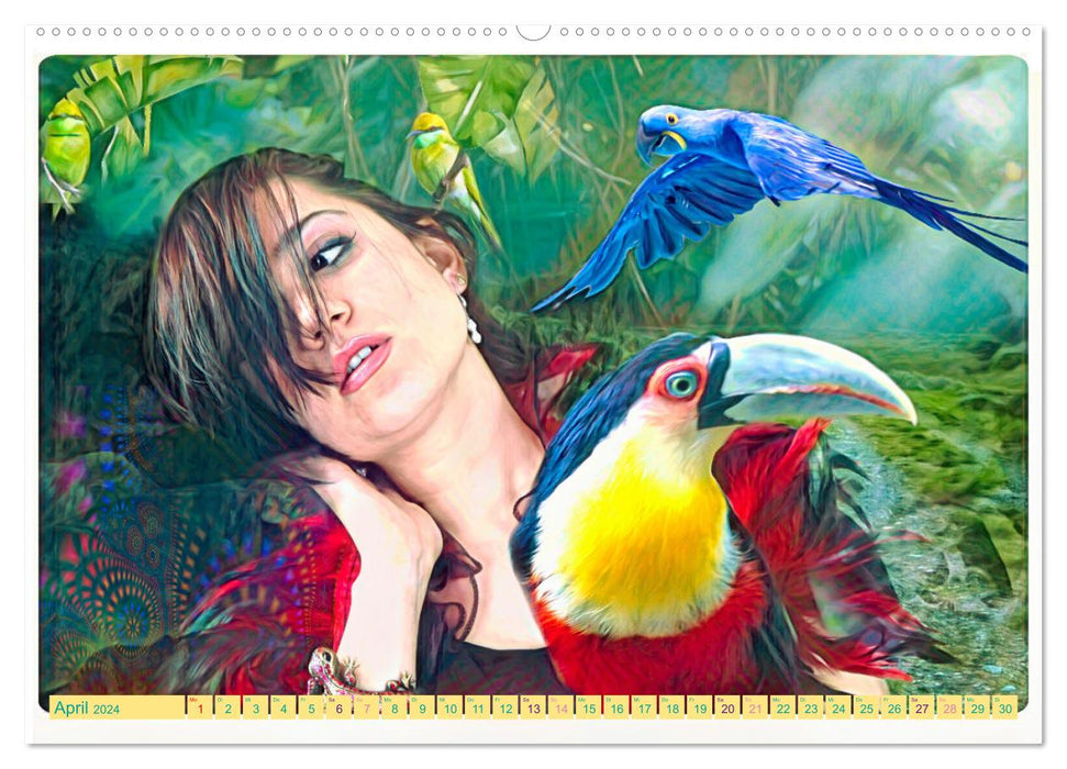 Paradise - collage pictures (CALVENDO Premium Wall Calendar 2024) 