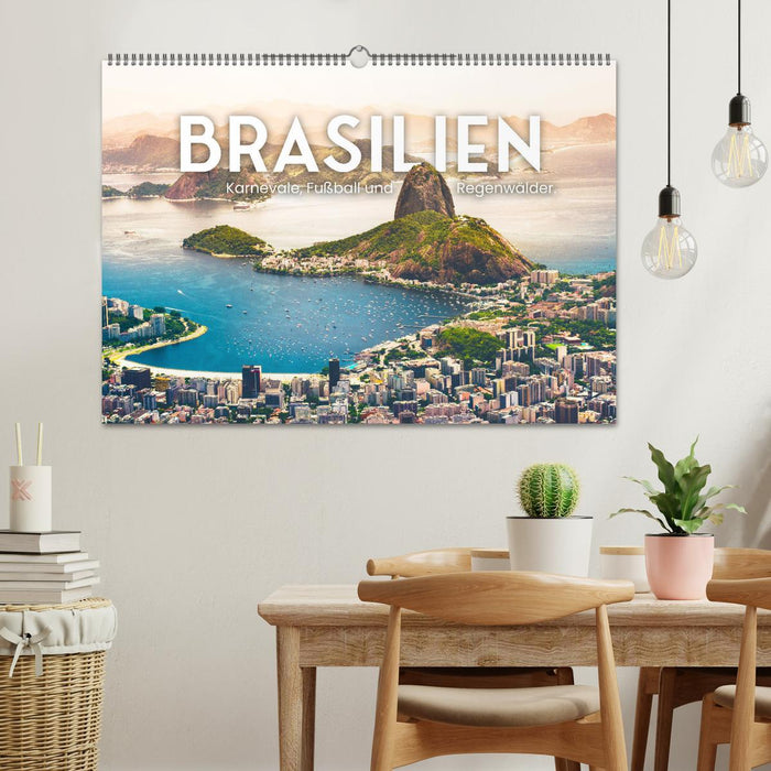 Brazil - carnivals, football and rainforests. (CALVENDO wall calendar 2024) 