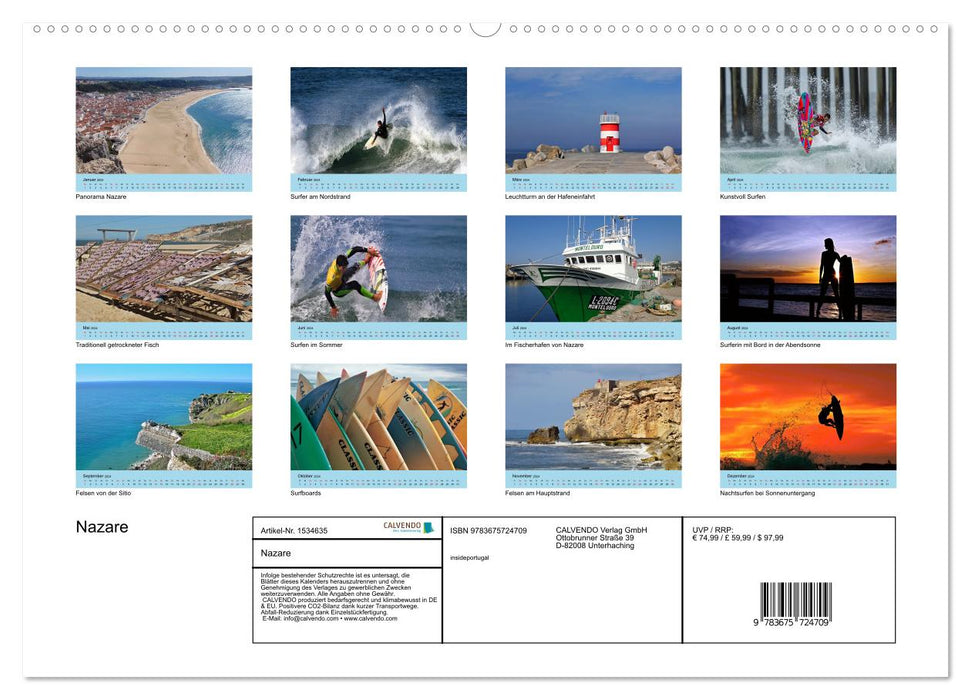 Nazare (CALVENDO Premium Wandkalender 2024)