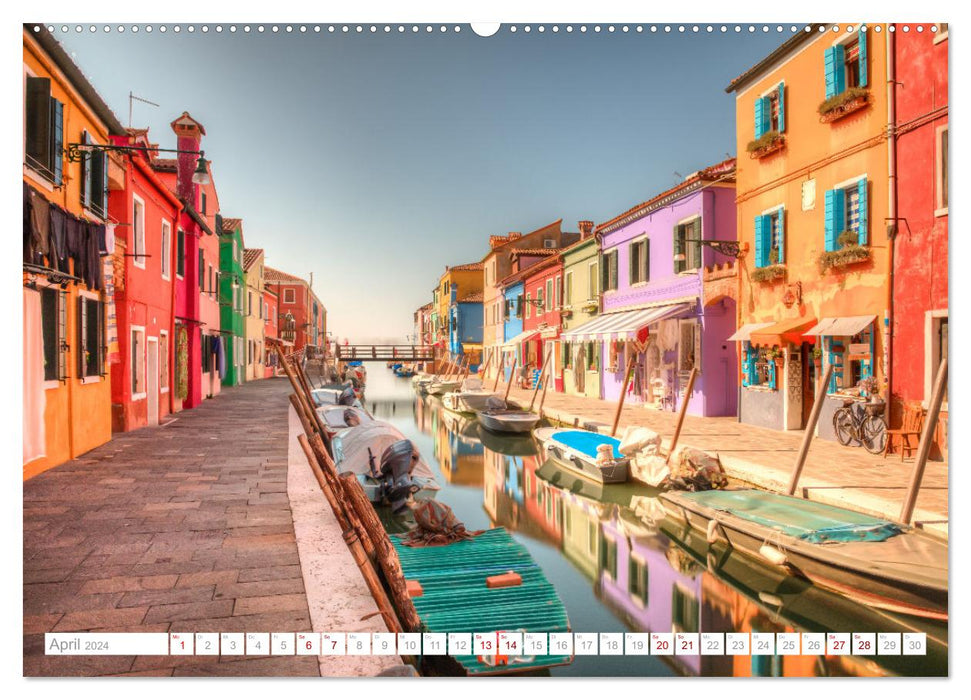 Îles de Burano (Calvendo Premium Calendrier mural 2024) 