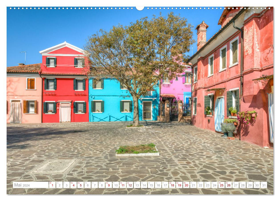 Îles de Burano (Calvendo Premium Calendrier mural 2024) 