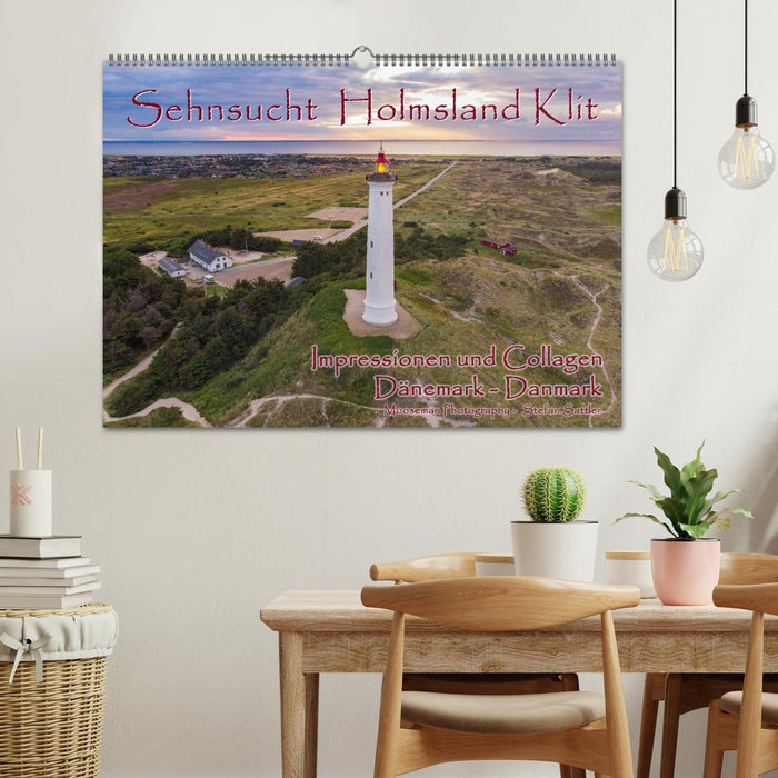 Longing Holmsland Klit – impressions et collages (calendrier mural CALVENDO 2024) 