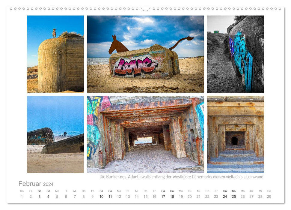 Longing Holmsland Klit – impressions et collages (calendrier mural CALVENDO 2024) 