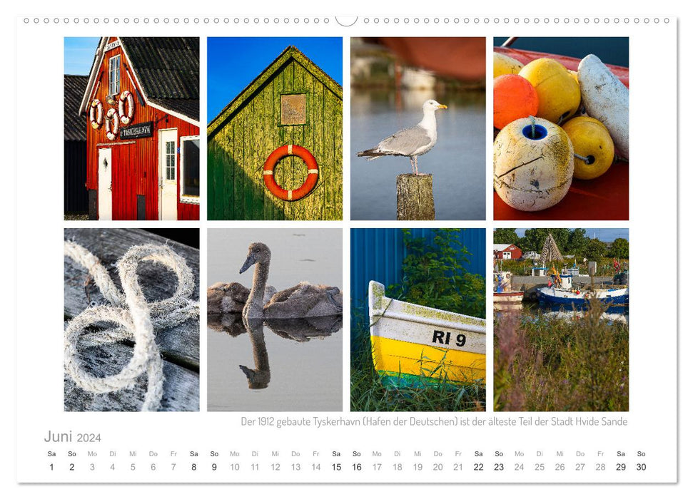 Sehnsucht Holmsland Klit – Impressionen und Collagen (CALVENDO Wandkalender 2024)