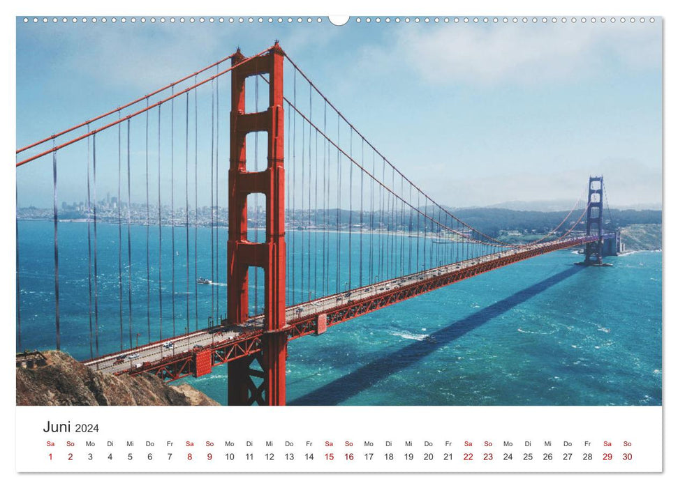 California - The Golden State (CALVENDO Premium Wall Calendar 2024) 