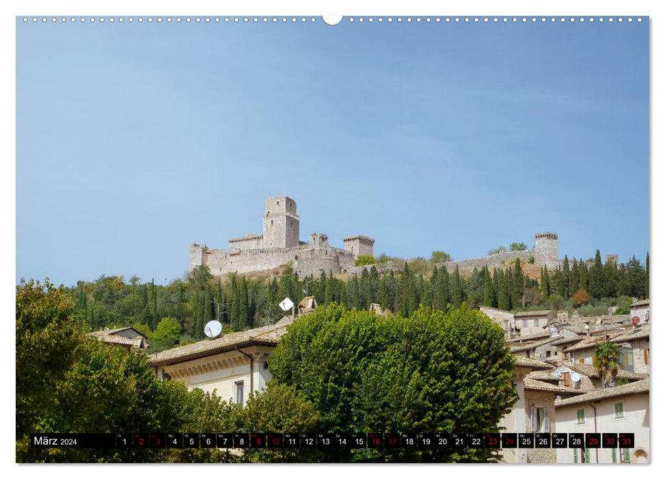 Assise - La maison de Saint François et Sainte Claire (Calendrier mural CALVENDO 2024) 