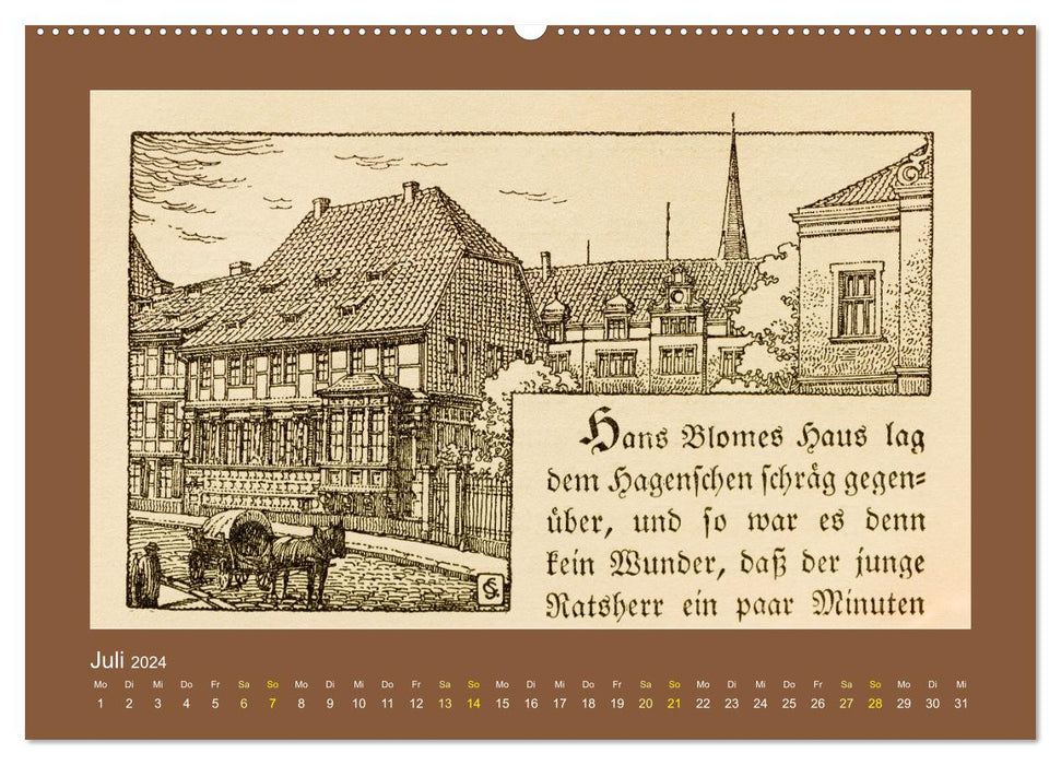 Hildesheim – Vues historiques (Calvendo Premium Calendrier mural 2024) 