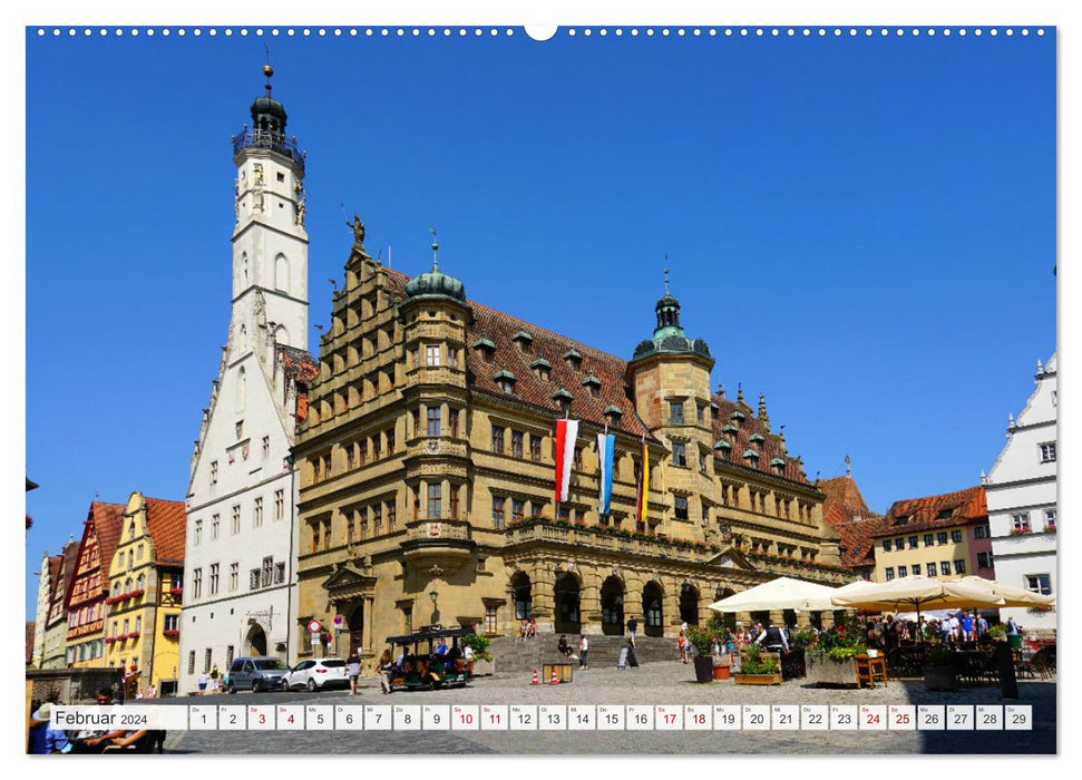 Rothenburg ob der Tauber. Sehenswürdigkeiten. (CALVENDO Premium Wandkalender 2024)