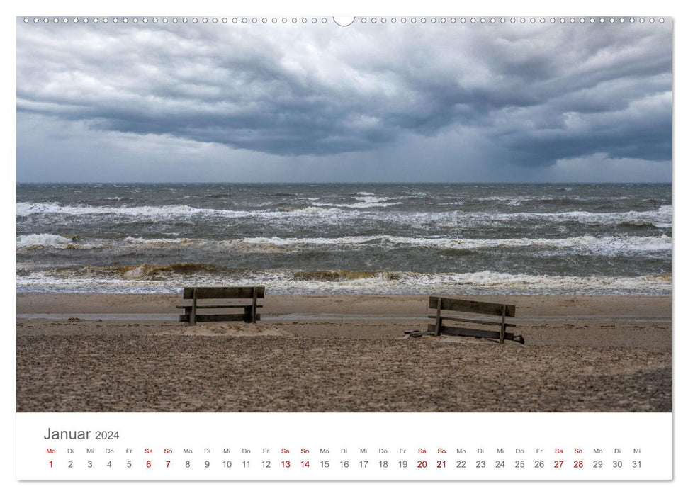 Denmark - Hen Beach (CALVENDO Premium Wall Calendar 2024) 