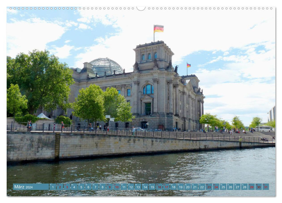 Berlin views with water (CALVENDO Premium Wall Calendar 2024) 
