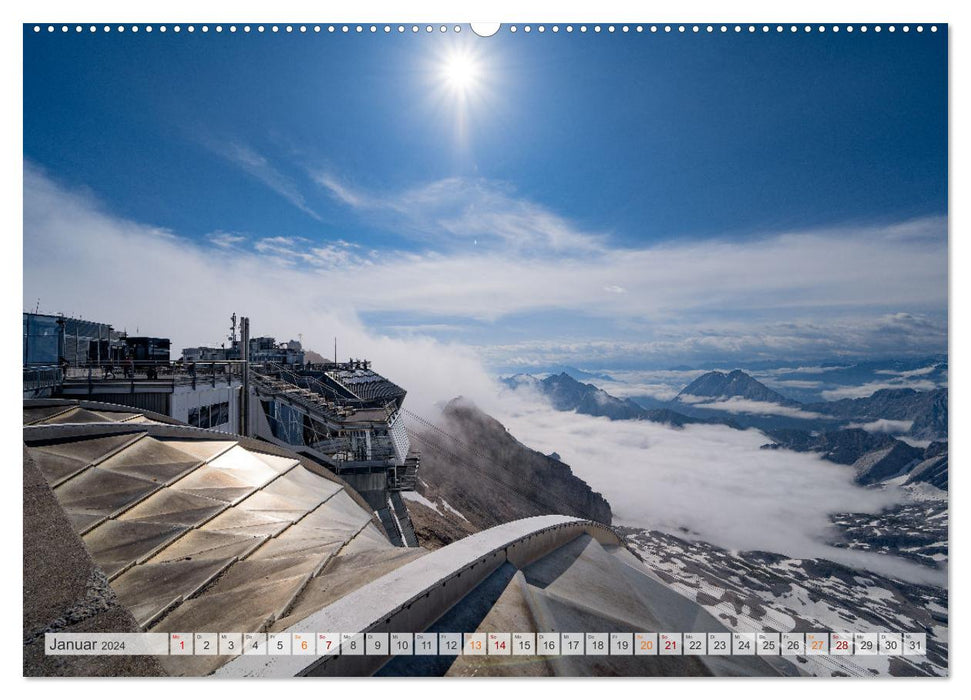 Vacation in Upper Bavaria - Garmisch-Partenkirchen and the Zugspitze (CALVENDO Premium Wall Calendar 2024) 