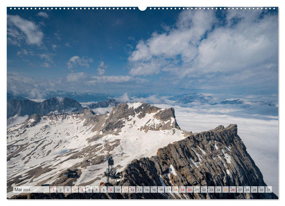 Urlaub in Oberbayern - Garmisch-Partenkirchen und die Zugspitze (CALVENDO Premium Wandkalender 2024)